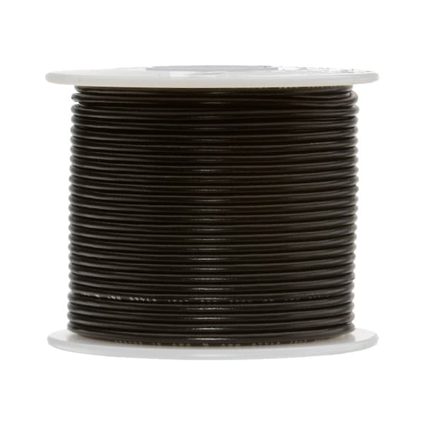 UL1015 Commercial Copper Wire, Bright, Black, 18 AWG, 0.0403" Diameter, 100' Length